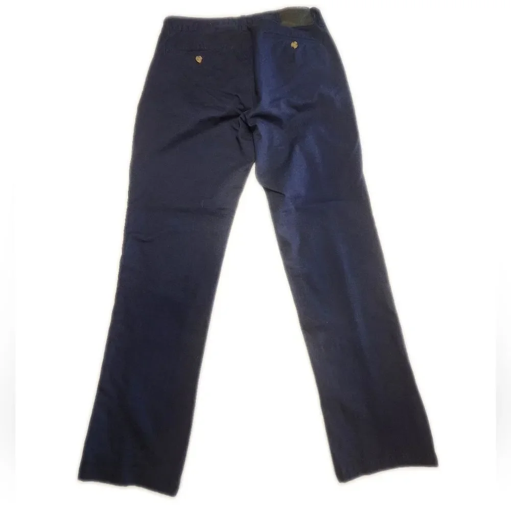 Five Four Men's Navy Blue Cotton Dress Pants Chinos, 6 Pockets, 33 Waist